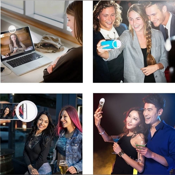 BLDR USB Rechargeable 36 LED Clip On Cell Phone Selfie Ring Light - Picture 5 of 6